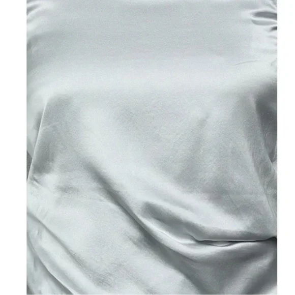 DOROTHEE SCHUMACHER Grey Satin Jersey Sleeveless Top Size 3/Medium - Picture 5 of 14